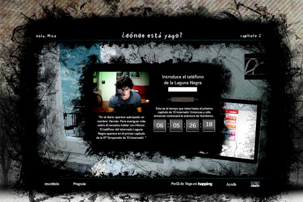 Enigmática pantalla del proyecto DEY